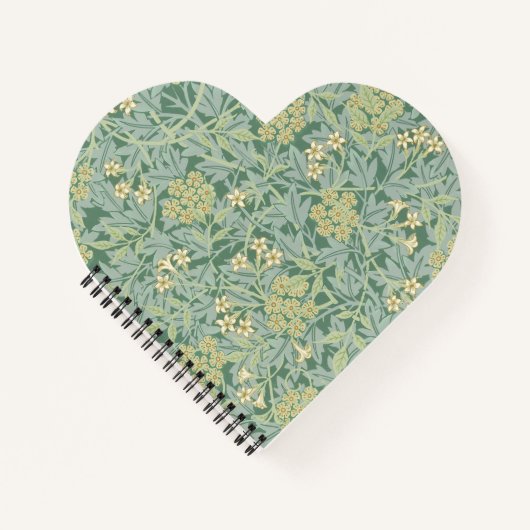 Elegant Green Jasmine Floral Pattern Notizblock (Vorderseite)