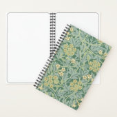 Elegant Green Jasmine Floral Pattern Notizblock (Innen)