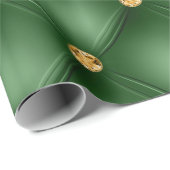 Elegant Green Jewels Bling Sparkle Chic Geschenkpapier (Rolleneckpunkt)