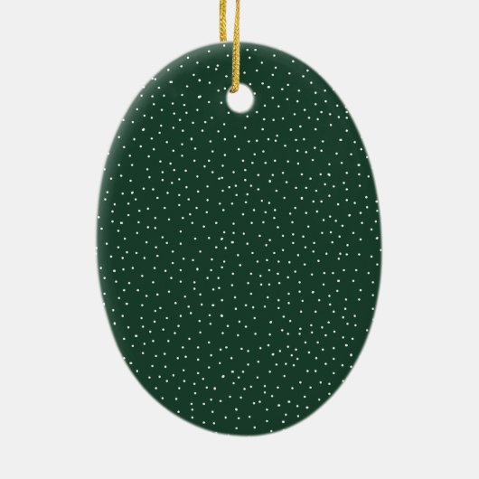Elegant Green Joy Script Foto Weihnachten Keramik Ornament (Hinten)