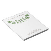 Elegant Green Leaf Company Name Notepad Notizblock (angewinkelt)