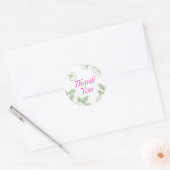 Elegant Green Leaf Thank You Sticker (Umschlag)