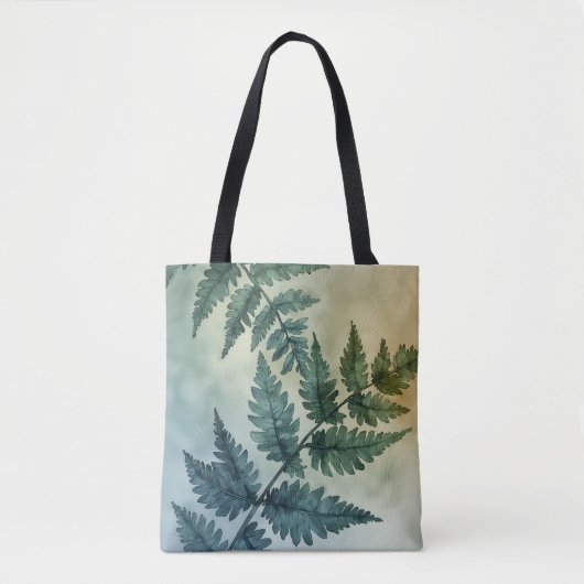 Elegant Green Leaf Tote Bag Tasche (Vorderseite)