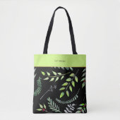 Elegant Green Leaves Pattern Classy Trendy Tasche (Vorderseite)
