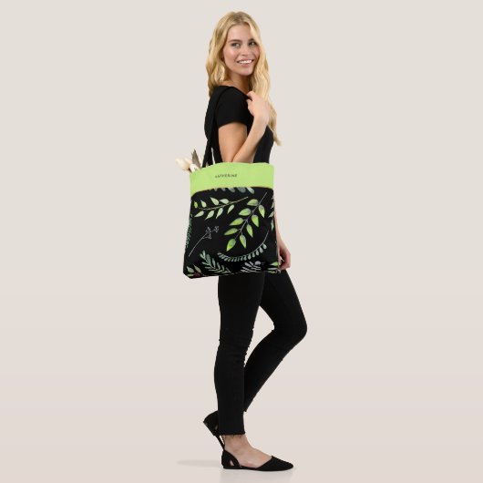 Elegant Green Leaves Pattern Classy Trendy Tasche (Am Model)