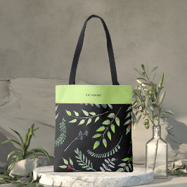 Elegant Green Leaves Pattern Classy Trendy Tasche