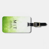 Elegant Green Light geometric Background Gepäckanhänger (Vorderseite horizontal)