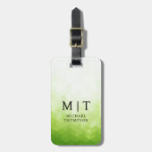 Elegant Green Light geometric Background Gepäckanhänger (Vorderseite vertikal)