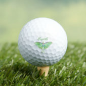 Elegant Green Luna Moth Personalisiert Ladys Golfball (Insitu T-Shirt)