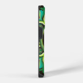 Elegant Green Mandala | Bohemisch Zen Minimalistis iPhone Hülle (Rechte Seite)