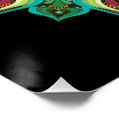 Elegant Green Mandala | Bohemisch Zen Minimalistis Poster (Ecke)