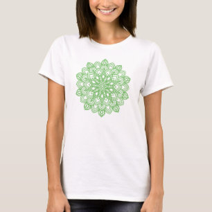 Elegant Green Mandala T-Shirt