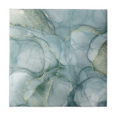 Elegant Green Marble Pattern Ceramic Tile Fliese (Vorderseite)