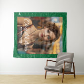 Elegant Green Math Congratulations Photo Graduate Wandteppich (Beispiel (Horizontal))