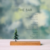 Elegant Green Minimalist Bar Menu Acrylschild (Neutral)