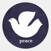 Elegant Green Modern Peace Holiday Envelope Seal Runder Aufkleber (Vorderseite)