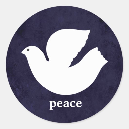 Elegant Green Modern Peace Holiday Envelope Seal Runder Aufkleber (Vorderseite)