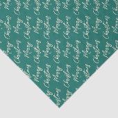 Elegant Green Modern Script Merry Christmas Seidenpapier (Ausschnitt)