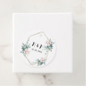 Elegant Green Monogram Eucalyptus Wedding Geschenkanhänger (Beispiel)