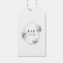 Elegant Green Monogram Eucalyptus Wedding