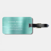 Elegant Green Monogram Gepäckanhänger (Rückseite horizontal)