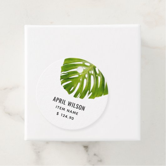 ELEGANT GREEN MONSTERA LEAF FOLIAGE PREIS GESCHENKANHÄNGER (Beispiel)