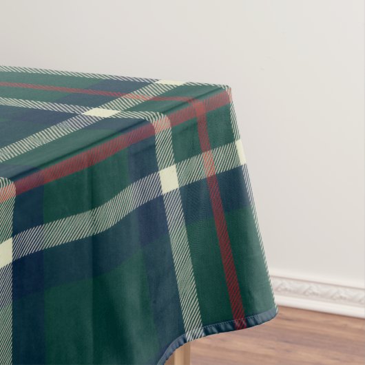Elegant Green Navy Preppy Tartan Plaid Christmas Tischdecke (Beispiel)