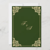 Elegant Green Nikah Islamische Hochzeit Einladung (Rückseite)