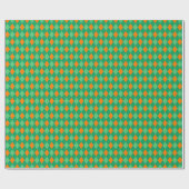 Elegant Green & Orange Raute St Patrick's Day Geschenkpapier (Flach)