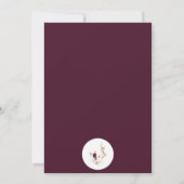 ELEGANT GREEN, ORANGE, RED & WINE BABY DUSCHE EINLADUNG (Rückseite)