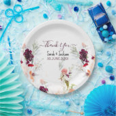 ELEGANT GREEN, ORANGE, RED & WINE BABY DUSCHE PAPPTELLER (Party)