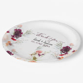 ELEGANT GREEN, ORANGE, RED & WINE BABY DUSCHE PAPPTELLER (Schrägansicht)