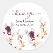 ELEGANT GREEN, ORANGE, RED & WINE BABY DUSCHE RUNDER AUFKLEBER (Vorderseite)