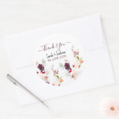 ELEGANT GREEN, ORANGE, RED & WINE BABY DUSCHE RUNDER AUFKLEBER (Umschlag)