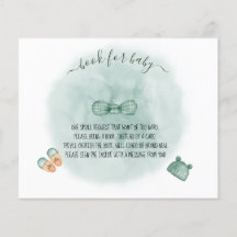 ELEGANT GREEN & ORANGE WATERCOLOR BABY DUSCHE