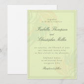 Elegant Green Palm Wedding Invitation Einladung (Vorne/Hinten)