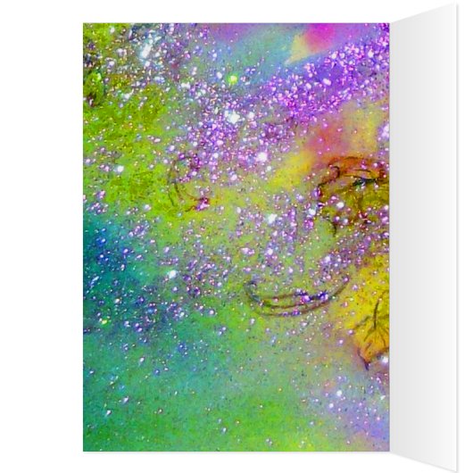 ELEGANT GREEN PEACOCK, GEM STONEN UND BOW Birthday (Innen (Links))