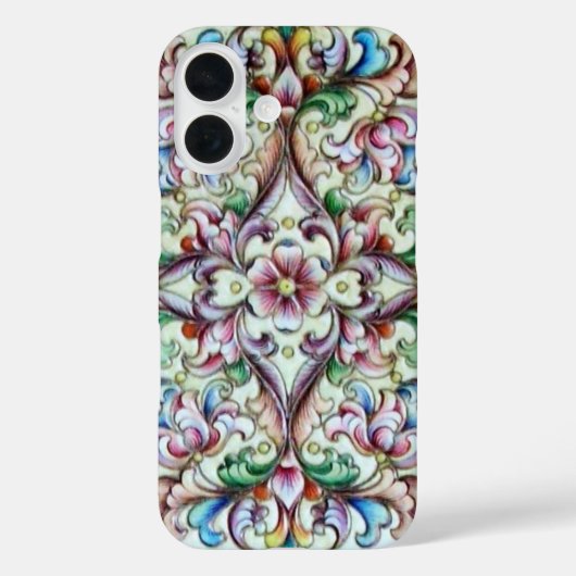 ELEGANT GREEN PINK FLORAL FANTASY Case-Mate iPhone HÜLLE (Rückseite)