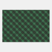 Elegant Green Plaid Christmas Holiday Geschenkpapier Set (Vorderseite 3)