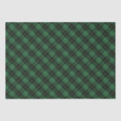 Elegant Green Plaid Christmas Holiday Seidenpapier (Vorderseite)