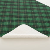 Elegant Green Plaid Christmas Sherpadecke (3/4)