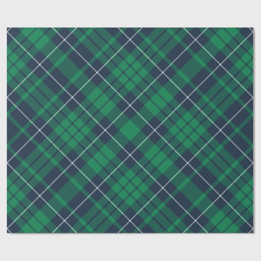 Elegant Green Plaid Pattern Geschenkpapier (Flach)