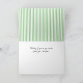 Elegant Green Ribbon Transplantation Herzlichen Gl (Innenseite)