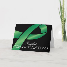 Elegant Green Ribbon Transplantation Herzlichen Gl
