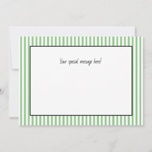 Elegant Green Ribbon Transplantation Herzlichen Gl Mitteilungskarte (Rückseite)