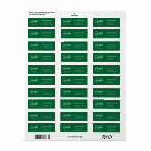 Elegant Green Script Graduation Return Address (Vorne)