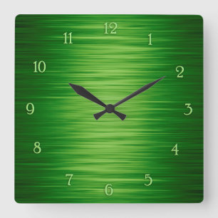 Elegant green shaded wall clock quadratische wanduhr