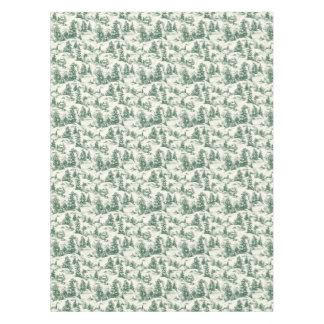 Elegant Green Toile Französisch Land Weihnachten Tischdecke