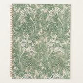 Elegant Green Tulips William Morris Planner Planer (Vorderseite)