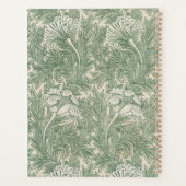 Elegant Green Tulips William Morris Planner Planer (Rückseite)